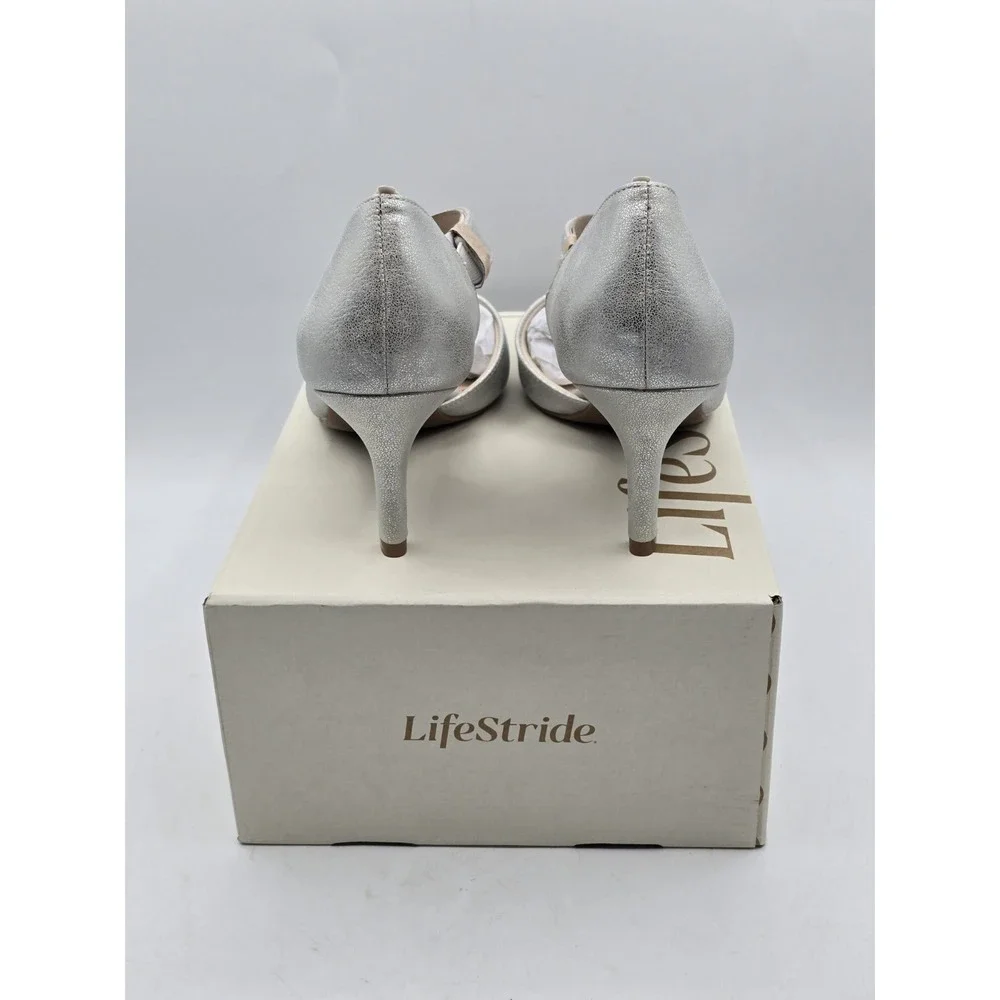 New - Life Stride Suki Women's Pumps Heels‎ Silver Met Scarb- Sz 9.5 M